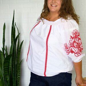 Lane Bryant ~ White Off The Shoulder Top ~ Size 18/20